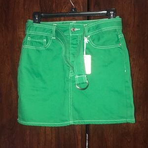 Shamrock green Mini Skirt !!